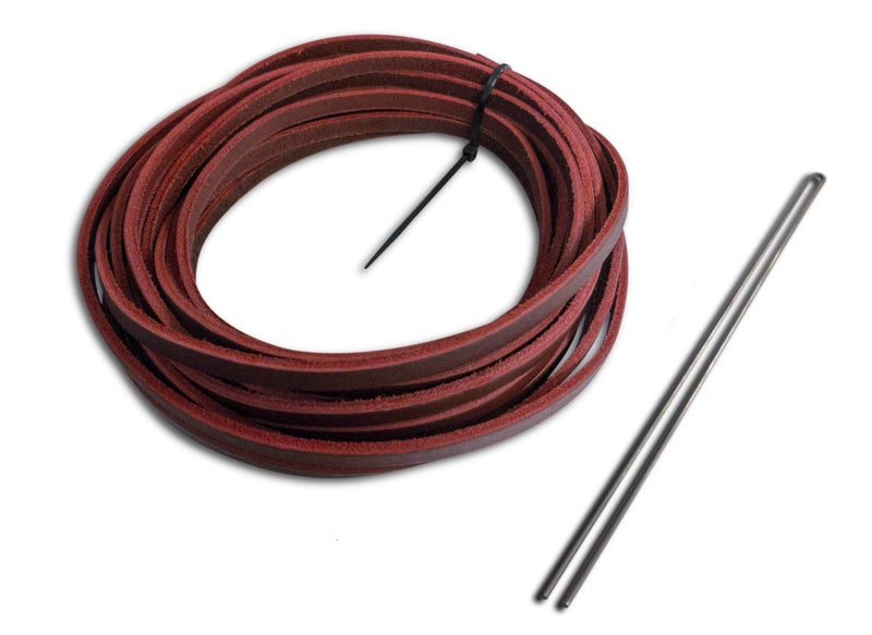 Rawlings | Glove Re-Lace Pack | Baseball/Softball | Standard 3/16" X 72" Laces with Tool | Maroon - Image 1